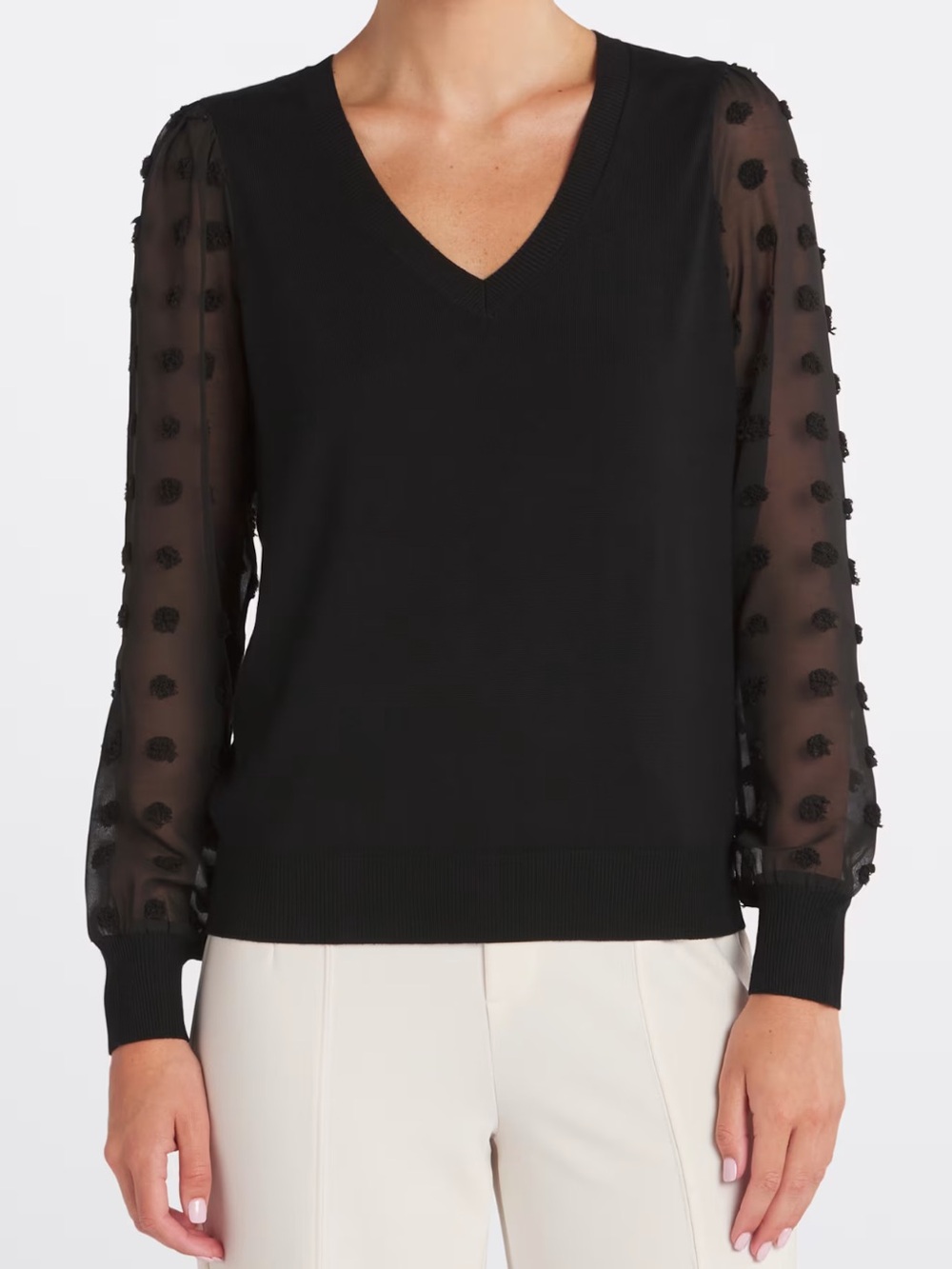 Les Serein Rehannin Textured Sleeve Sweater